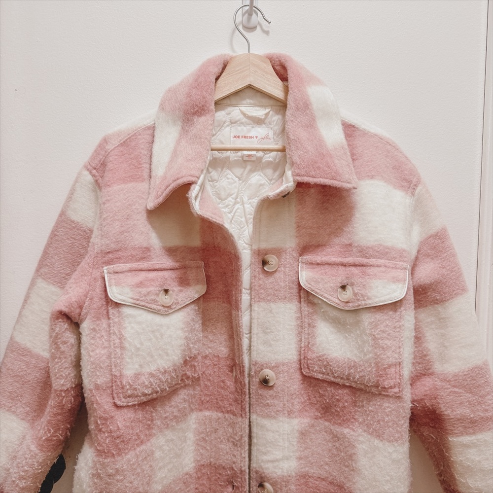 Jillian Harris x Joe Fresh Jilly Shacket in Pink